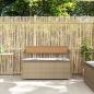 Preview: Gartenbank mit Stauraum und Kissen Beige Poly Rattan