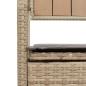 Preview: Gartenbank mit Stauraum und Kissen Beige Poly Rattan