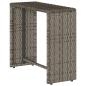 Preview: 5-tlg. Garten-Sofagarnitur Kissen Stapelbar Grau Poly Rattan