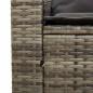Preview: 5-tlg. Garten-Sofagarnitur Kissen Stapelbar Grau Poly Rattan