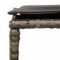 Preview: 5-tlg. Garten-Sofagarnitur Kissen Stapelbar Grau Poly Rattan