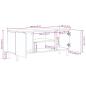 Preview: TV-Schrank 105x33x46 cm Massivholz Akazie