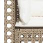 Preview: Gartensofa mit Kissen 3-Sitzer Beige Poly Rattan