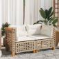 Preview: Garten-Ecksofas mit Kissen 2 Stk. Beige Poly Rattan