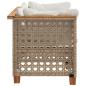 Preview: Garten-Ecksofas mit Kissen 2 Stk. Beige Poly Rattan