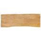 Preview: ARDEBO.de - Tischplatte mit Baumkante 110x40x2,5 cm Massivholz Mango