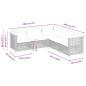 Preview: 5-tlg. Garten-Sofagarnitur mit Kissen Beige Poly Rattan