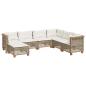 Preview: 7-tlg. Garten-Sofagarnitur mit Kissen Beige Poly Rattan