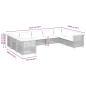 Preview: 9-tlg. Garten-Sofagarnitur mit Kissen Beige Poly Rattan