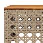 Preview: 10-tlg. Garten-Sofagarnitur mit Kissen Beige Poly Rattan