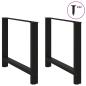 Preview: Couchtischbeine Schwarz 2 Stk. 90x(72-73) cm Stahl