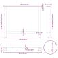 Preview: Couchtischbeine Schwarz 2 Stk. 90x(72-73) cm Stahl