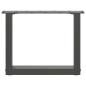 Preview: Couchtischbeine U-Form 2 Stk. Anthrazit 40x(30-31) cm Stahl