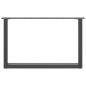 Preview: Couchtischbeine U-Form 2 Stk. Anthrazit 60x(42-43) cm Stahl