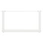 Preview: Couchtischbeine U-Form 2 Stk. Weiß 60x(30-31) cm Stahl