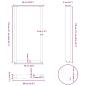 Preview: Couchtischbeine U-Form 2 Stk. Naturstahl 60x(110-111) cm Stahl