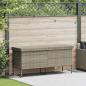 Preview: ARDEBO.de - Gartentruhe mit Rollen Hellgrau 160x55x75 cm Poly Rattan