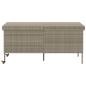 Preview: Gartentruhe mit Rollen Hellgrau 160x55x75 cm Poly Rattan