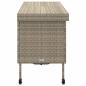 Preview: Gartentruhe mit Rollen Hellgrau 160x55x75 cm Poly Rattan
