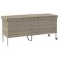 Preview: Gartentruhe mit Rollen Hellgrau 160x55x75 cm Poly Rattan