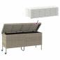 Preview: Gartentruhe mit Rollen Hellgrau 160x55x75 cm Poly Rattan
