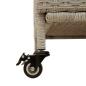 Preview: Gartentruhe mit Rollen Hellgrau 160x55x75 cm Poly Rattan