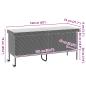 Preview: Gartentruhe mit Rollen Hellgrau 160x55x75 cm Poly Rattan