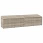 Preview: ARDEBO.de - Garten-Auflagenbox Hellgrau 220x50x58 cm Poly Rattan