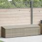 Preview: Garten-Auflagenbox Hellgrau 220x50x58 cm Poly Rattan