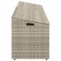 Preview: Garten-Auflagenbox Hellgrau 220x50x58 cm Poly Rattan