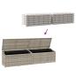 Preview: Garten-Auflagenbox Hellgrau 220x50x58 cm Poly Rattan