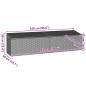 Preview: Garten-Auflagenbox Hellgrau 220x50x58 cm Poly Rattan