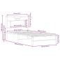 Preview: Bettgestell ohne Matratze Braun Eiche 90x190 cm Holzwerkstoff
