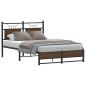 Preview: ARDEBO.de - Bettgestell ohne Matratze Braun Eiche 120x190 cm Holzwerkstoff
