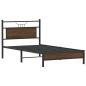 Preview: Bettgestell ohne Matratze Braun Eiche 100x190 cm Holzwerkstoff