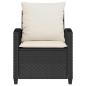 Preview: 4-tlg. Garten-Sofagarnitur mit Kissen Schwarz Poly Rattan