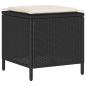 Preview: 4-tlg. Garten-Sofagarnitur mit Kissen Schwarz Poly Rattan