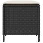 Preview: 4-tlg. Garten-Sofagarnitur mit Kissen Schwarz Poly Rattan