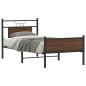Preview: ARDEBO.de - Bettgestell ohne Matratze Braun Eiche 75x190 cm Holzwerkstoff