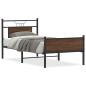 Preview: Bettgestell ohne Matratze Braun Eiche 75x190 cm Holzwerkstoff