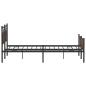 Preview: Metallbett ohne Matratze Braun Eichen-Optik 180x200 cm