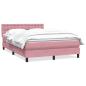 Preview: Boxspringbett mit Matratze Rosa 160x220 cm Samt