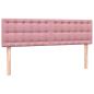 Preview: Boxspringbett mit Matratze Rosa 160x220 cm Samt