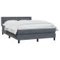 Preview: Boxspringbett mit Matratze Dunkelgrau 160x210 cm Samt