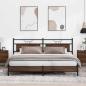 Preview: ARDEBO.de - Metallbett ohne Matratze Braun Eichen-Optik 193x203 cm