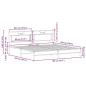 Preview: Metallbett ohne Matratze Braun Eichen-Optik 193x203 cm