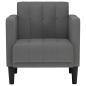 Preview: Sessel mit Armlehnen Dunkelgrau 53 cm Stoff