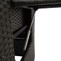Preview: Gartensessel mit Beistelltisch Verstellbar Schwarz Poly Rattan