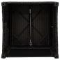 Preview: Gartensessel mit Beistelltisch Verstellbar Schwarz Poly Rattan
