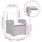 Preview: Gartensessel mit Beistelltisch Verstellbar Schwarz Poly Rattan